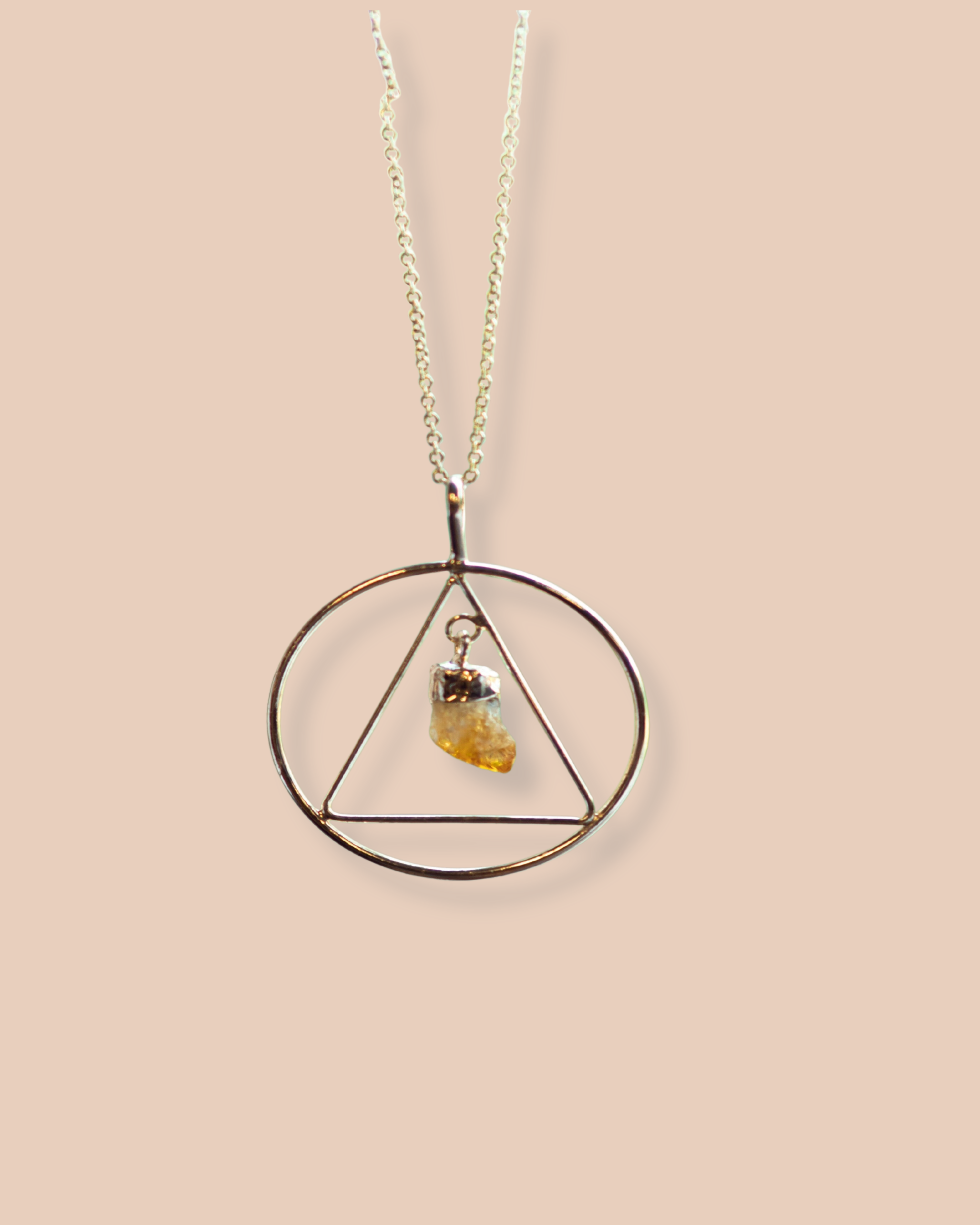 Citrine Triangle Pendant