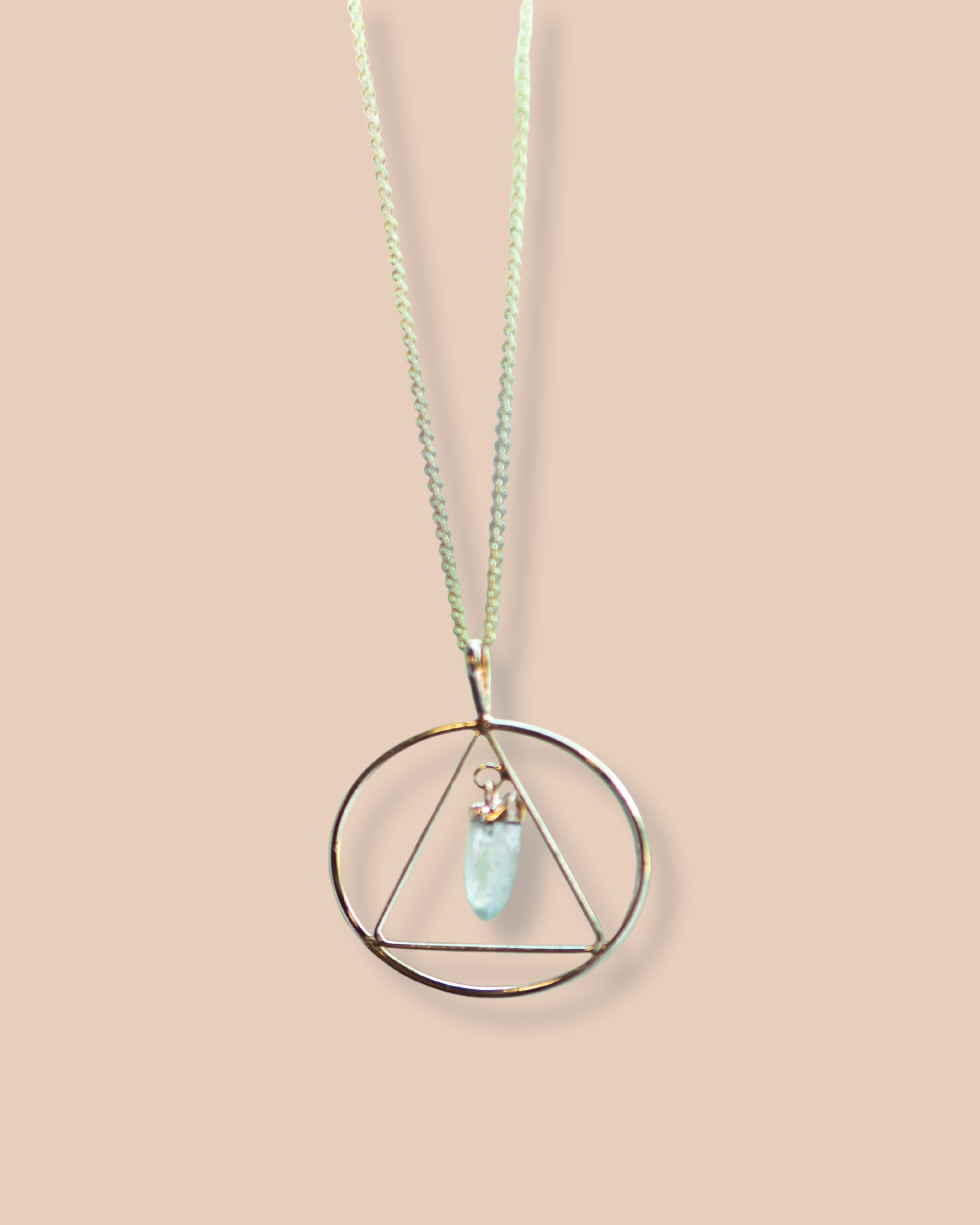 Clear Quartz Triangle Pendant