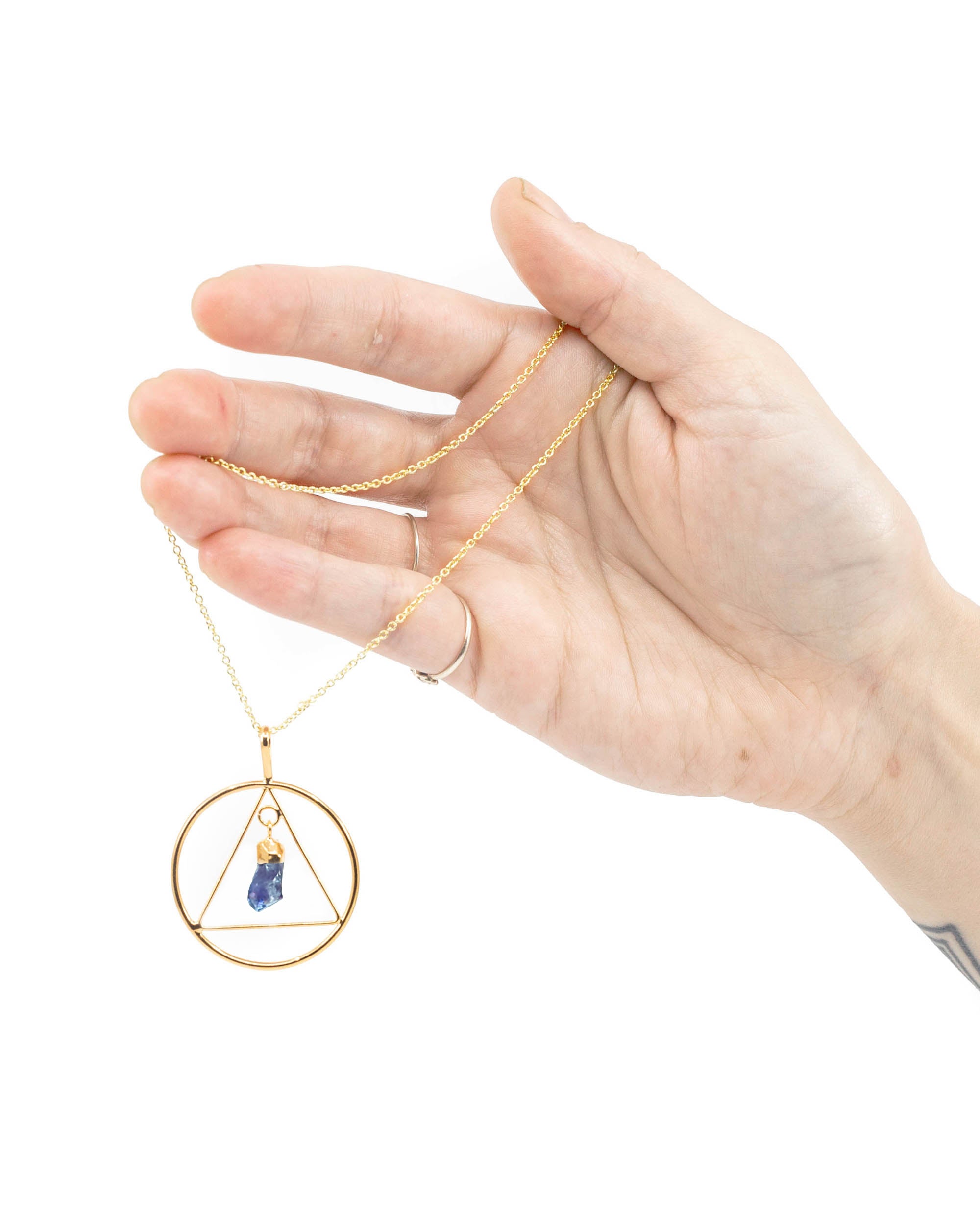 Amethyst Triangle Pendant